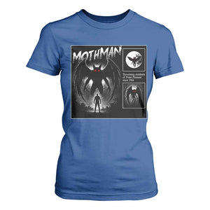 Mothman T Shirt For Women Retro Horror Manga Urban Myth Cryptid Creature TS10 Royal Blue Print Your Wear