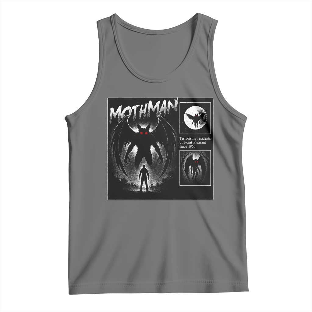 Mothman Tank Top Retro Horror Manga Urban Myth Cryptid Creature TS10 Black Heather Print Your Wear