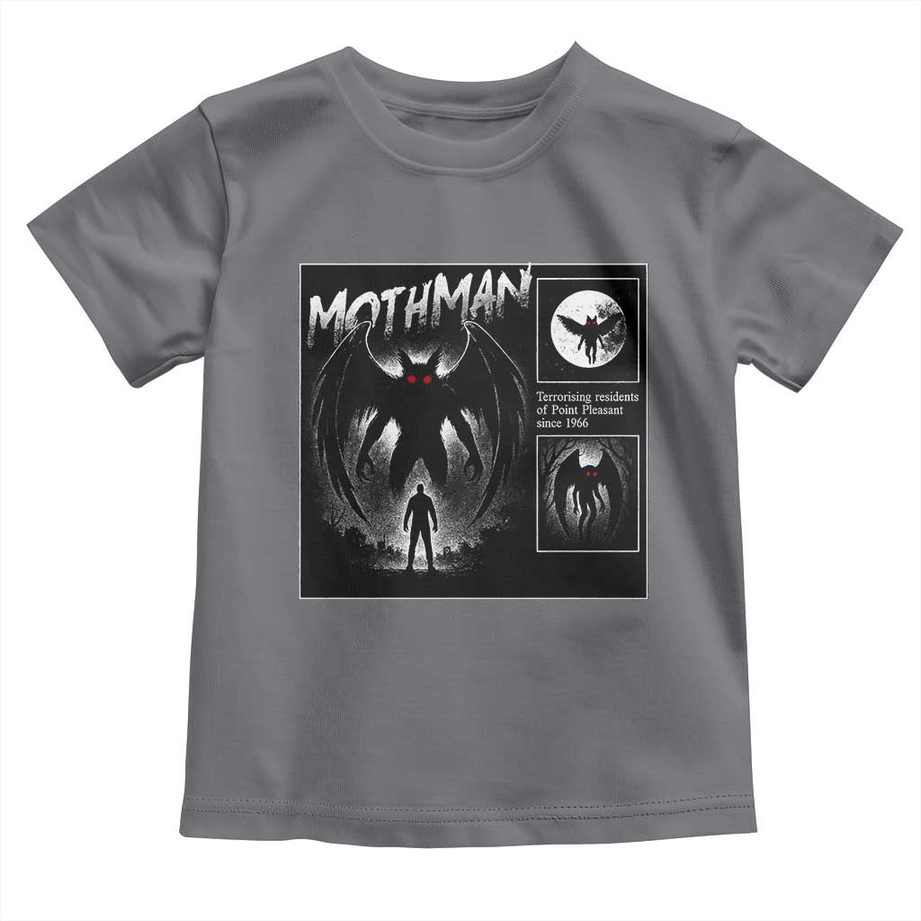 Mothman Toddler T Shirt Retro Horror Manga Urban Myth Cryptid Creature TS10 Charcoal Print Your Wear