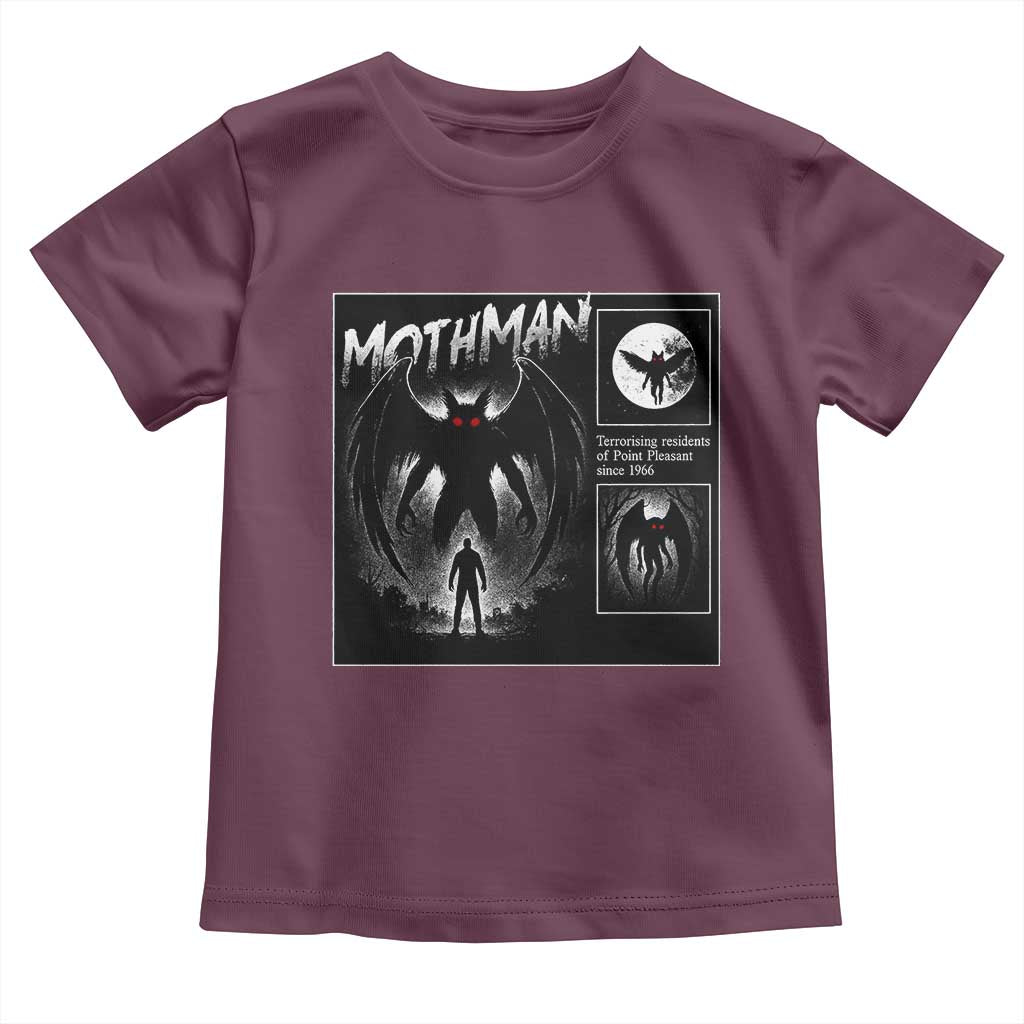 Mothman Toddler T Shirt Retro Horror Manga Urban Myth Cryptid Creature TS10 Maroon Print Your Wear