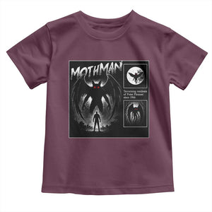 Mothman Toddler T Shirt Retro Horror Manga Urban Myth Cryptid Creature TS10 Maroon Print Your Wear