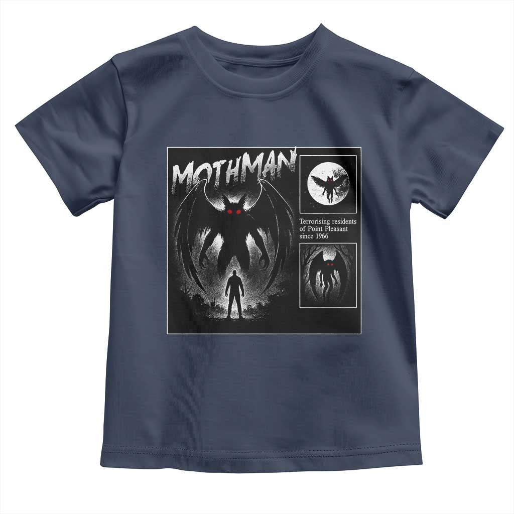 Mothman Toddler T Shirt Retro Horror Manga Urban Myth Cryptid Creature TS10 Navy Print Your Wear