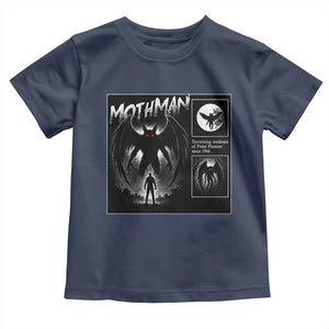 Mothman Toddler T Shirt Retro Horror Manga Urban Myth Cryptid Creature TS10 Navy Print Your Wear