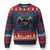 Retro Cryptid Hunter Ugly Christmas Sweater Mothman Bigfoot Loch Ness Monster Cryptids TS10 Navy Red Print Your Wear
