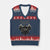 Retro Cryptid Hunter V-Neck Knit Sweater Vest Mothman Bigfoot Loch Ness Monster Cryptids TS10 Navy Red Print Your Wear