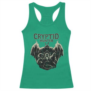 Retro Cryptid Hunter Racerback Tank Top Mothman Bigfoot Loch Ness Monster Cryptids TS10 Irish Green Print Your Wear