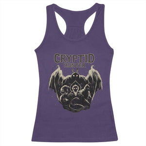 Retro Cryptid Hunter Racerback Tank Top Mothman Bigfoot Loch Ness Monster Cryptids TS10 Purple Print Your Wear