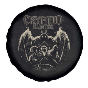 Retro Cryptid Hunter Spare Tire Cover Mothman Bigfoot Loch Ness Monster Cryptids TS10 Print Your Wear