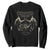 Retro Cryptid Hunter Sweatshirt Mothman Bigfoot Loch Ness Monster Cryptids TS10 Black Print Your Wear