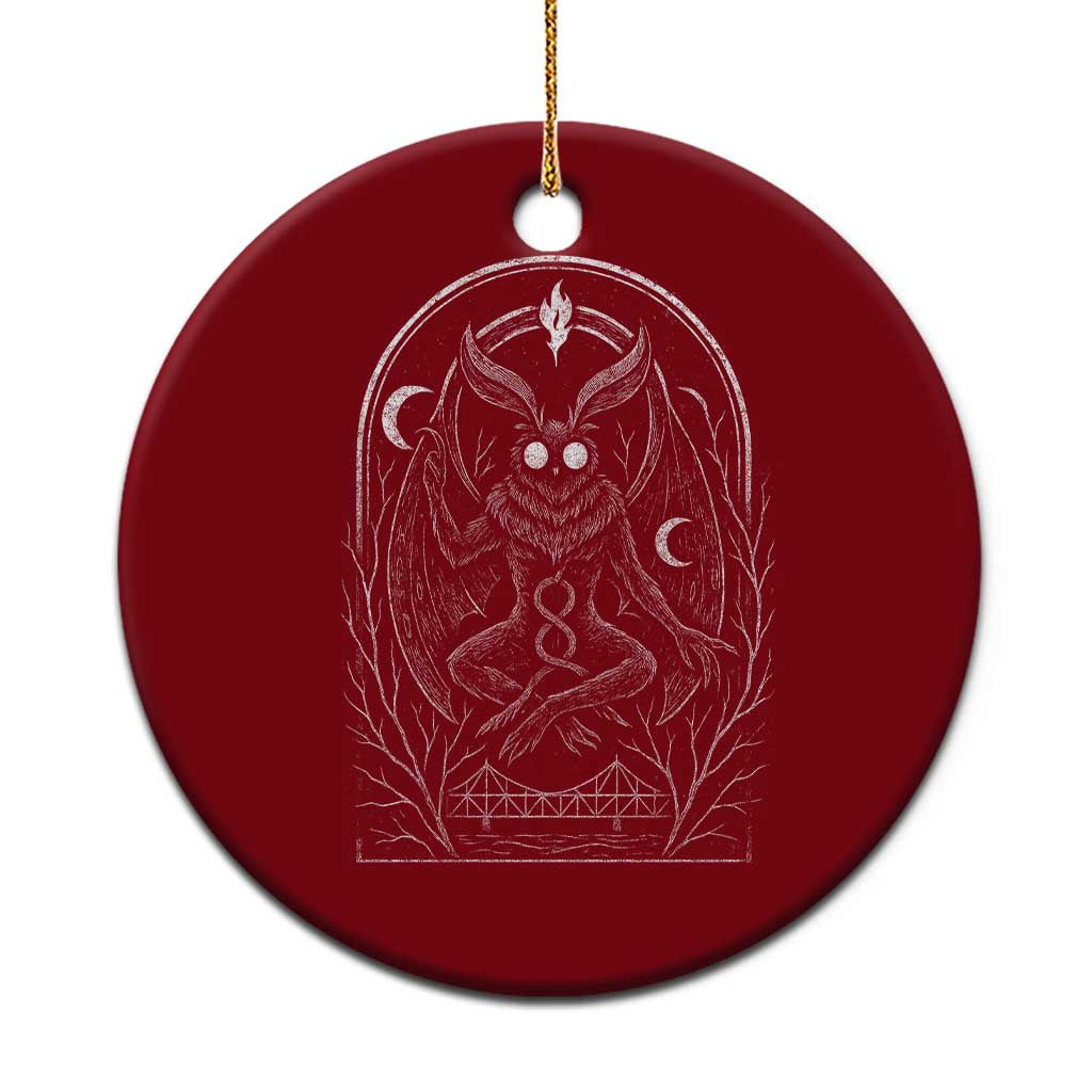 Mothman Ceramic Ornament Cryptid Paranormal Occult Horror Gothic Monster TS10 1pc Red Print Your Wear