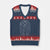 Mothman V-Neck Knit Sweater Vest Cryptid Paranormal Occult Horror Gothic Monster TS10 Navy Red Print Your Wear