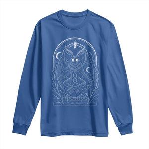 Mothman Long Sleeve Shirt Cryptid Paranormal Occult Horror Gothic Monster TS10 Royal Blue Print Your Wear