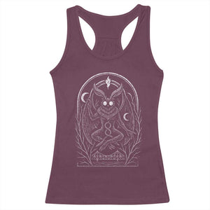 Mothman Racerback Tank Top Cryptid Paranormal Occult Horror Gothic Monster TS10 Maroon Print Your Wear