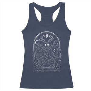 Mothman Racerback Tank Top Cryptid Paranormal Occult Horror Gothic Monster TS10 Navy Print Your Wear