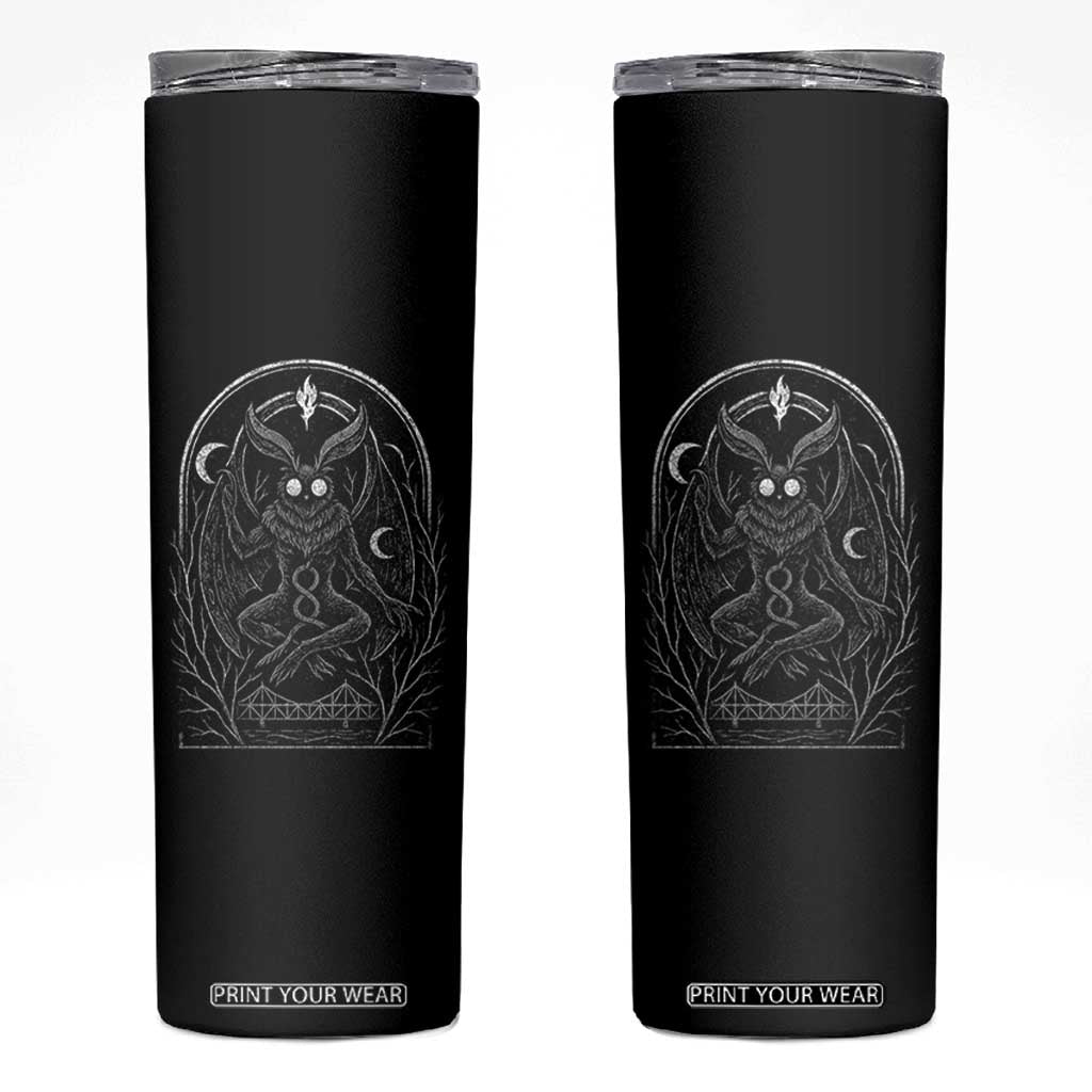 Mothman Skinny Tumbler Cryptid Paranormal Occult Horror Gothic Monster TS10 Black Print Your Wear