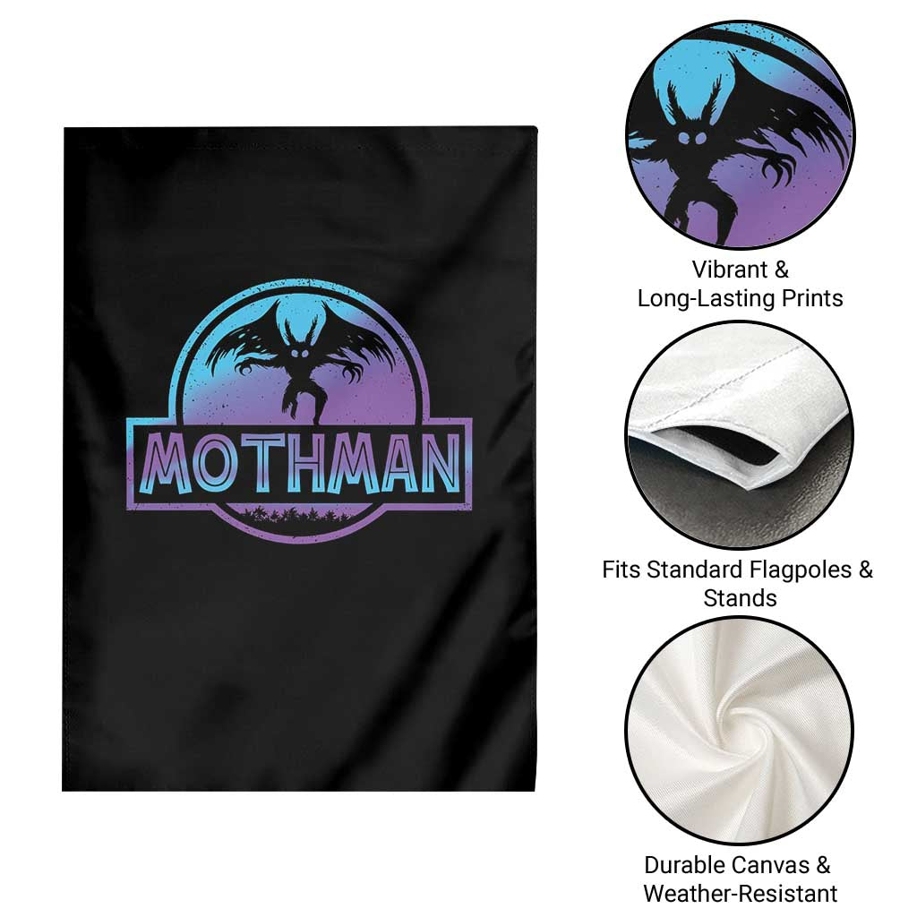 Mothman Garden Flag Retro Neon Cryptid Paranormal Horror Monster TS10 Print Your Wear
