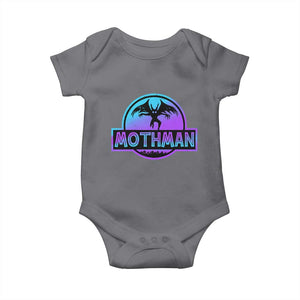 Mothman Baby Onesie Retro Neon Cryptid Paranormal Horror Monster TS10 Charcoal Print Your Wear