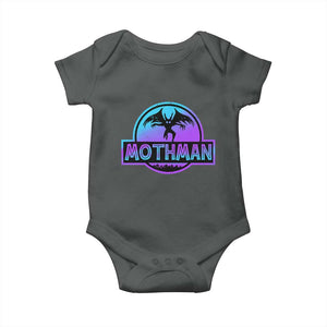 Mothman Baby Onesie Retro Neon Cryptid Paranormal Horror Monster TS10 Dark Heather Print Your Wear