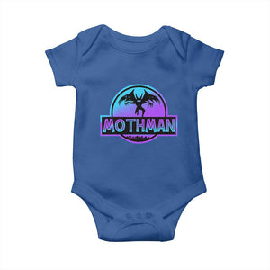 Mothman Baby Onesie Retro Neon Cryptid Paranormal Horror Monster TS10 Royal Blue Print Your Wear