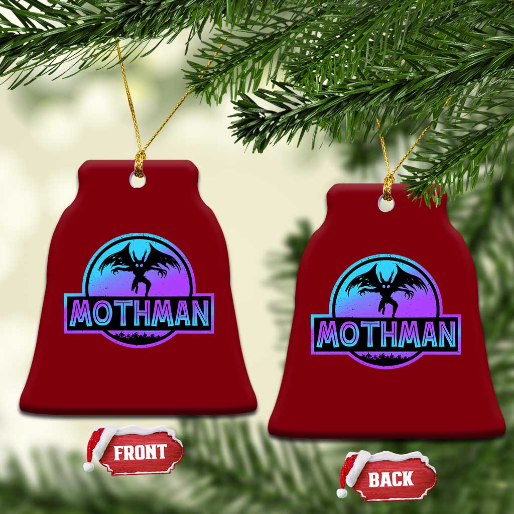 Mothman Ceramic Ornament Retro Neon Cryptid Paranormal Horror Monster TS10 Print Your Wear