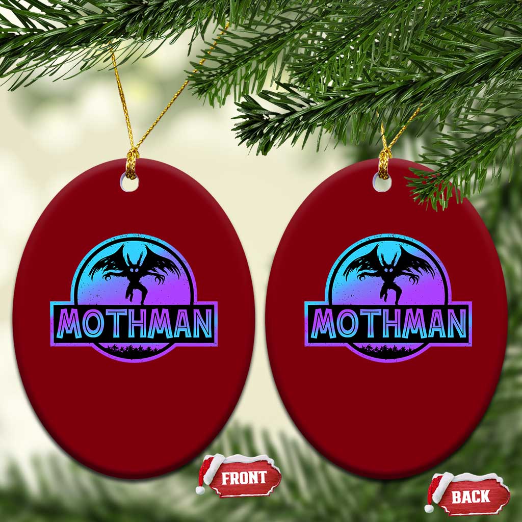 Mothman Ceramic Ornament Retro Neon Cryptid Paranormal Horror Monster TS10 Print Your Wear