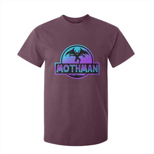 Mothman T Shirt For Kid Retro Neon Cryptid Paranormal Horror Monster TS10 Maroon Print Your Wear