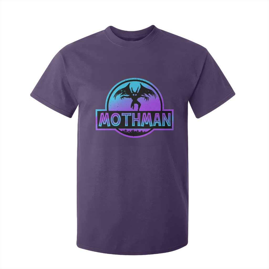 Mothman T Shirt For Kid Retro Neon Cryptid Paranormal Horror Monster TS10 Purple Print Your Wear