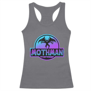 Mothman Racerback Tank Top Retro Neon Cryptid Paranormal Horror Monster TS10 Charcoal Print Your Wear