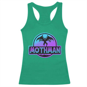 Mothman Racerback Tank Top Retro Neon Cryptid Paranormal Horror Monster TS10 Irish Green Print Your Wear