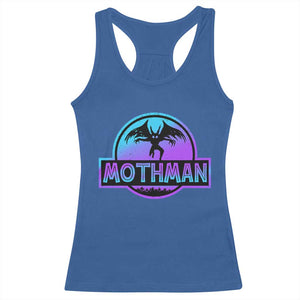 Mothman Racerback Tank Top Retro Neon Cryptid Paranormal Horror Monster TS10 Royal Blue Print Your Wear