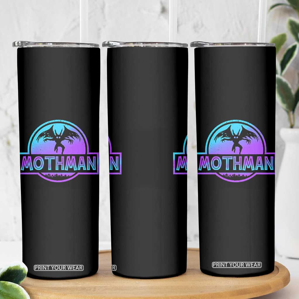 Mothman Skinny Tumbler Retro Neon Cryptid Paranormal Horror Monster TS10 Print Your Wear