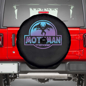 Mothman Spare Tire Cover Retro Neon Cryptid Paranormal Horror Monster TS10 Black Print Your Wear