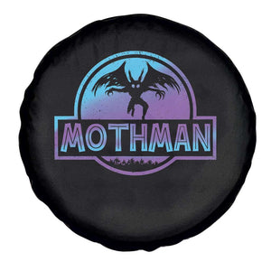 Mothman Spare Tire Cover Retro Neon Cryptid Paranormal Horror Monster TS10 Print Your Wear