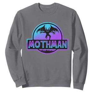Mothman Sweatshirt Retro Neon Cryptid Paranormal Horror Monster TS10 Charcoal Print Your Wear