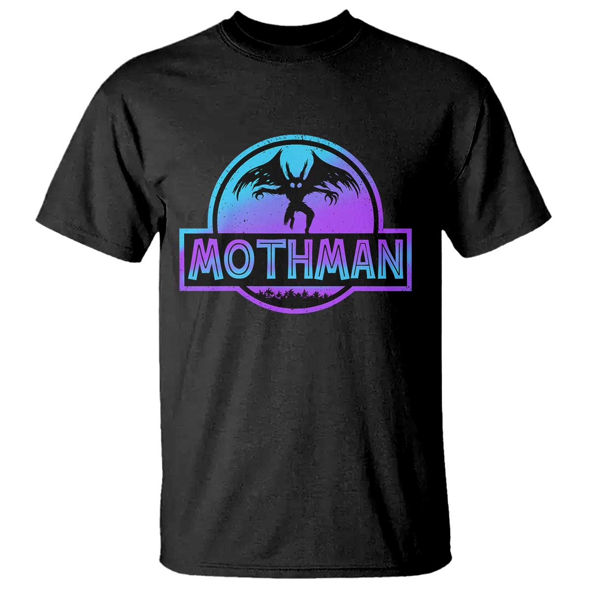 Mothman T Shirt Retro Neon Cryptid Paranormal Horror Monster TS10 Black Print Your Wear