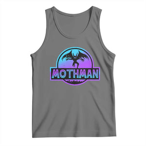 Mothman Tank Top Retro Neon Cryptid Paranormal Horror Monster TS10 Black Heather Print Your Wear