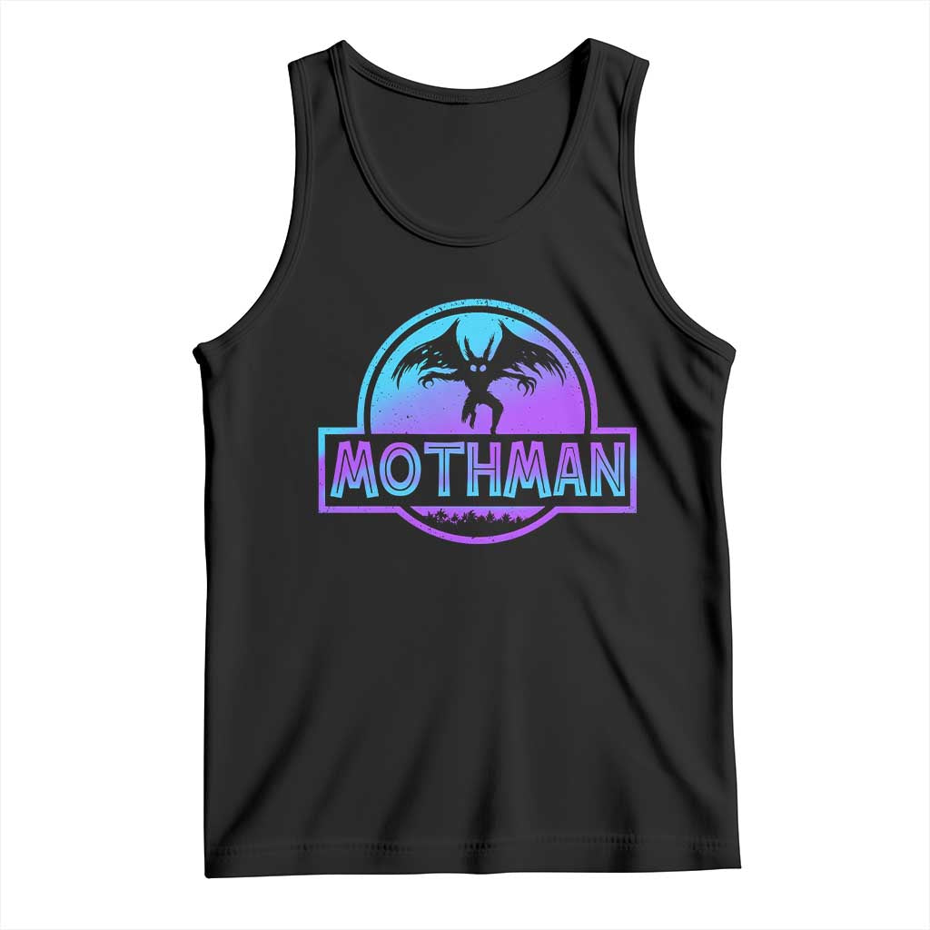 Mothman Tank Top Retro Neon Cryptid Paranormal Horror Monster TS10 Black Print Your Wear
