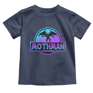 Mothman Toddler T Shirt Retro Neon Cryptid Paranormal Horror Monster TS10 Navy Print Your Wear