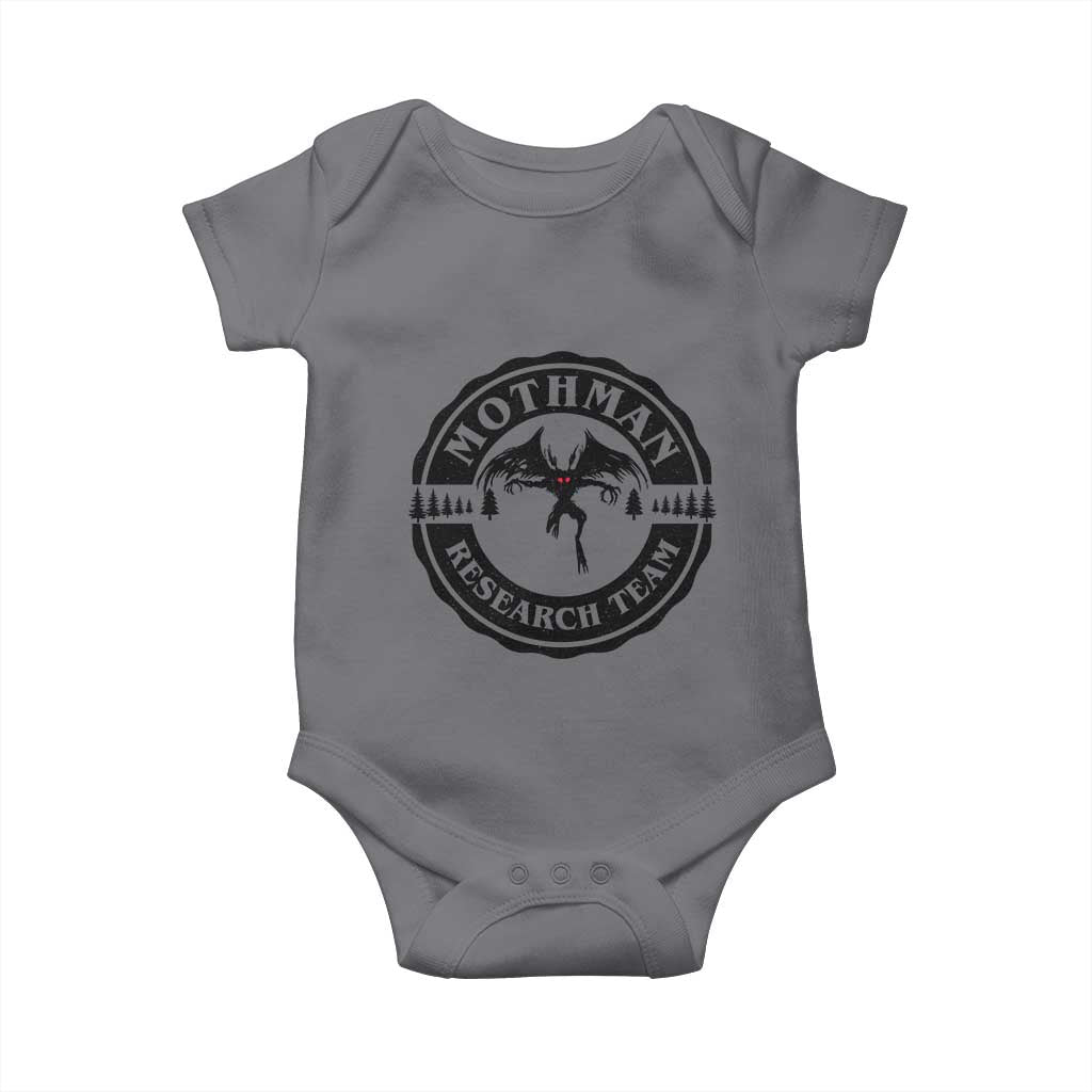 Mothman Research Team Baby Onesie Retro Vintage Cryptid Paranormal Horror Monster Hunter TS10 Charcoal Print Your Wear