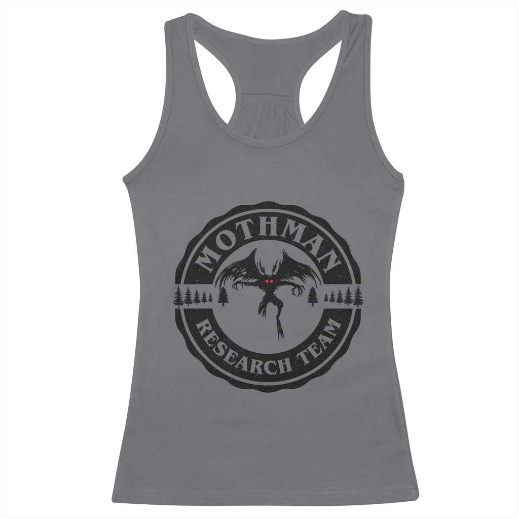 Mothman Research Team Racerback Tank Top Retro Vintage Cryptid Paranormal Horror Monster Hunter TS10 Charcoal Print Your Wear