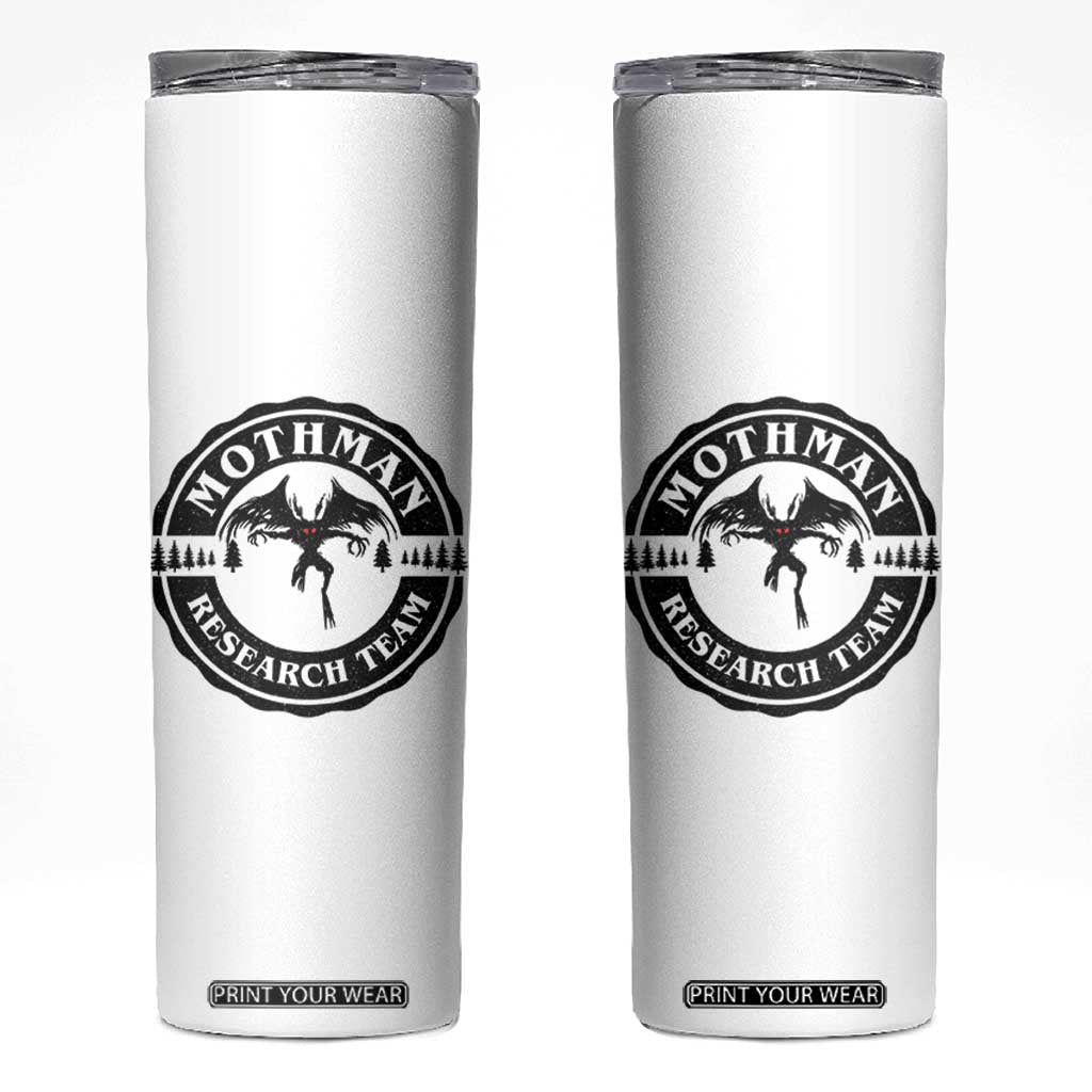 Mothman Research Team Skinny Tumbler Retro Vintage Cryptid Paranormal Horror Monster Hunter TS10 White Print Your Wear