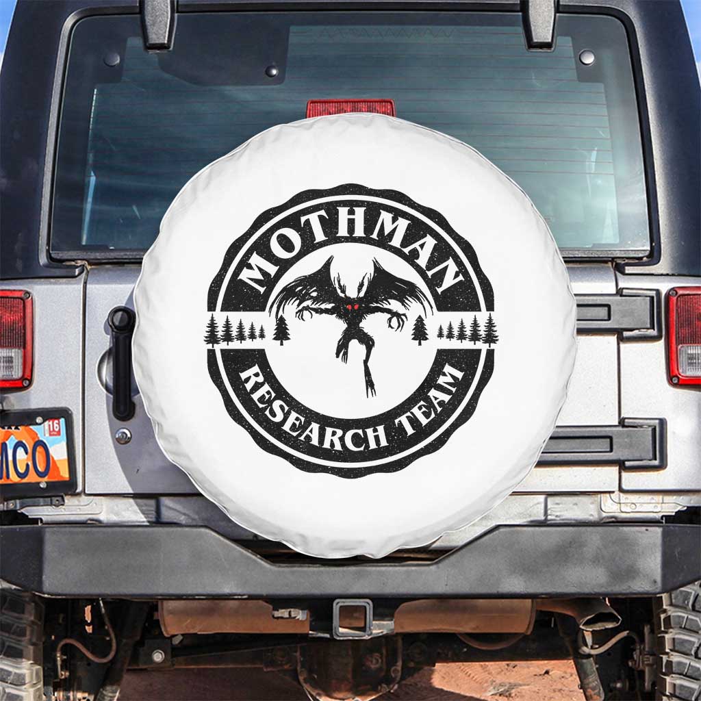 Mothman Research Team Spare Tire Cover Retro Vintage Cryptid Paranormal Horror Monster Hunter TS10 No hole White Print Your Wear