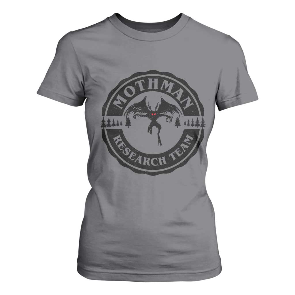 Mothman Research Team T Shirt For Women Retro Vintage Cryptid Paranormal Horror Monster Hunter TS10 Charcoal Print Your Wear
