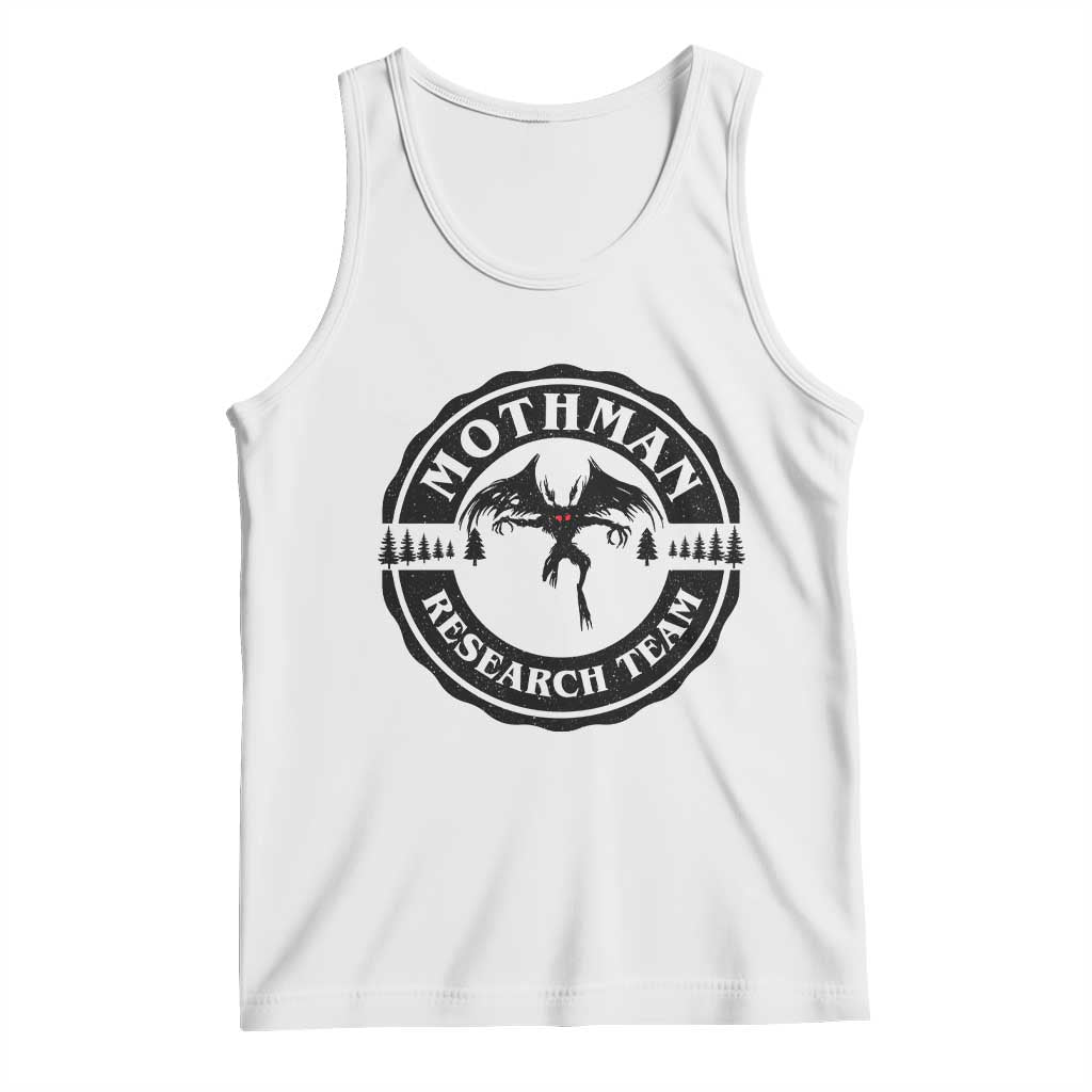 Mothman Research Team Tank Top Retro Vintage Cryptid Paranormal Horror Monster Hunter TS10 White Print Your Wear
