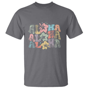 Aloha T Shirt Hawaiian Hawaii Trip Family Vacation Hibiscus Flowers TS10 Charcoal Print Your Wear