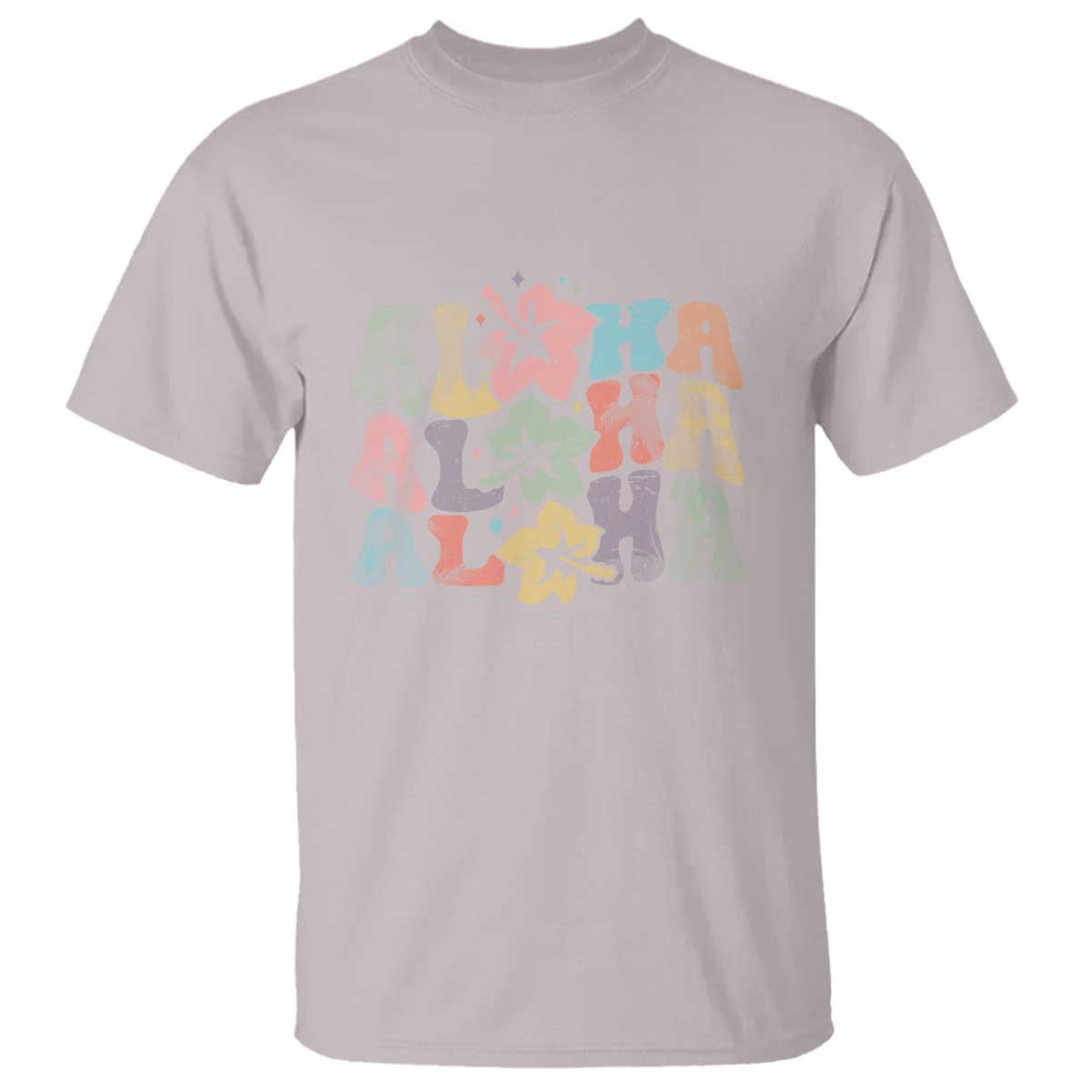 Aloha T Shirt Hawaiian Hawaii Trip Family Vacation Hibiscus Flowers TS10 Ice Gray Print Your Wear