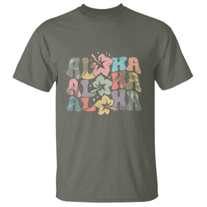 Aloha T Shirt Hawaiian Hawaii Trip Family Vacation Hibiscus Flowers TS10 Military Green Print Your Wear