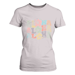 Aloha T Shirt For Women Hawaiian Hawaii Trip Family Vacation Hibiscus Flowers TS10 Ice Gray Print Your Wear
