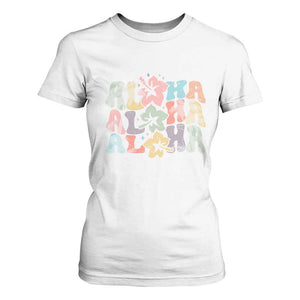 Aloha T Shirt For Women Hawaiian Hawaii Trip Family Vacation Hibiscus Flowers TS10 White Print Your Wear