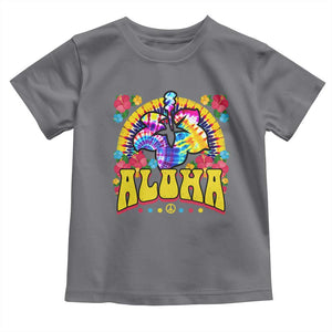 Hawaii Family Vacation Baby Shirt Tie Dye Groovy Hibicus Flower Beach Vacay Hawaiian Christmas TS10 Charcoal Print Your Wear